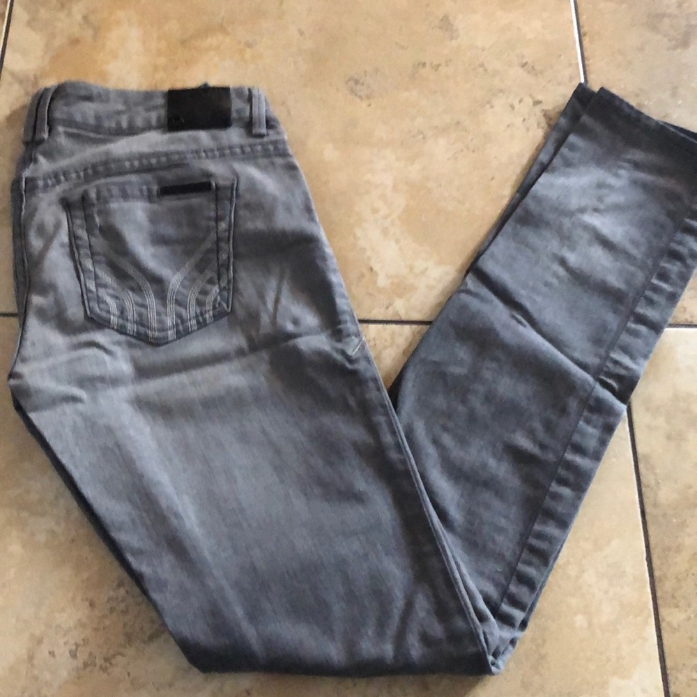 Armani Exchange Distressed Grey Skinny Denim Jeans